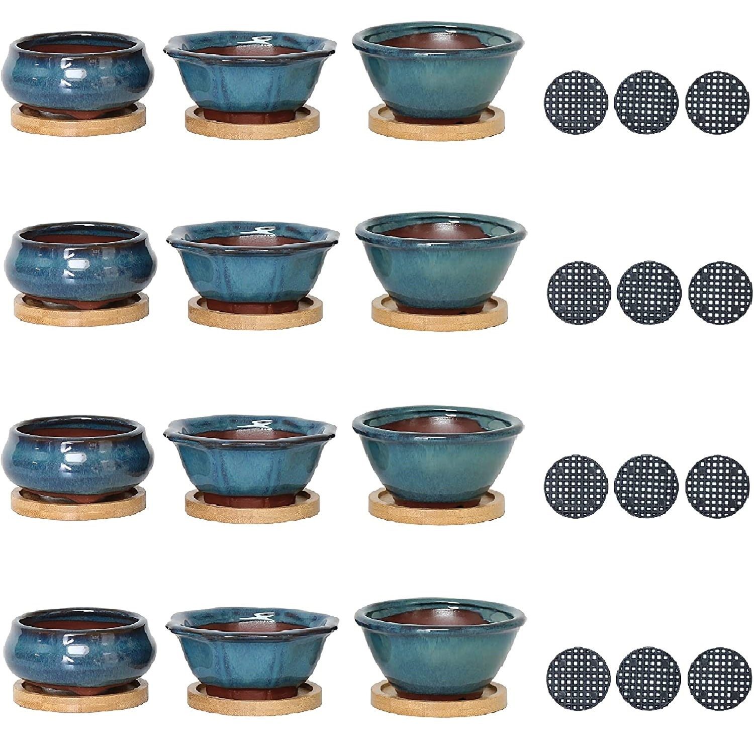 12 Mini-Blumentöpfe Aus Terrakotta – 5,1 Cm, Mit Abflussloch, Für Sukkulenten, Kakteen & Kräuter, Schwarz